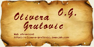 Olivera Grulović vizit kartica
